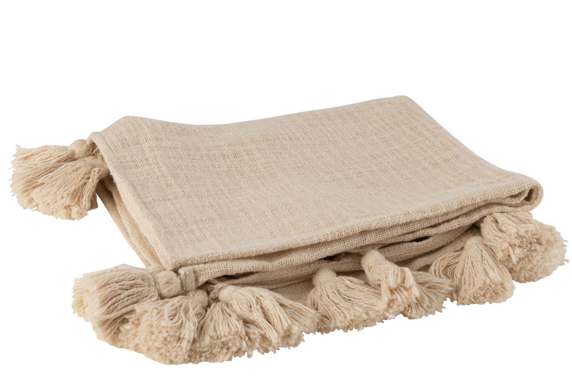 Plaid Cosy beige Stoff