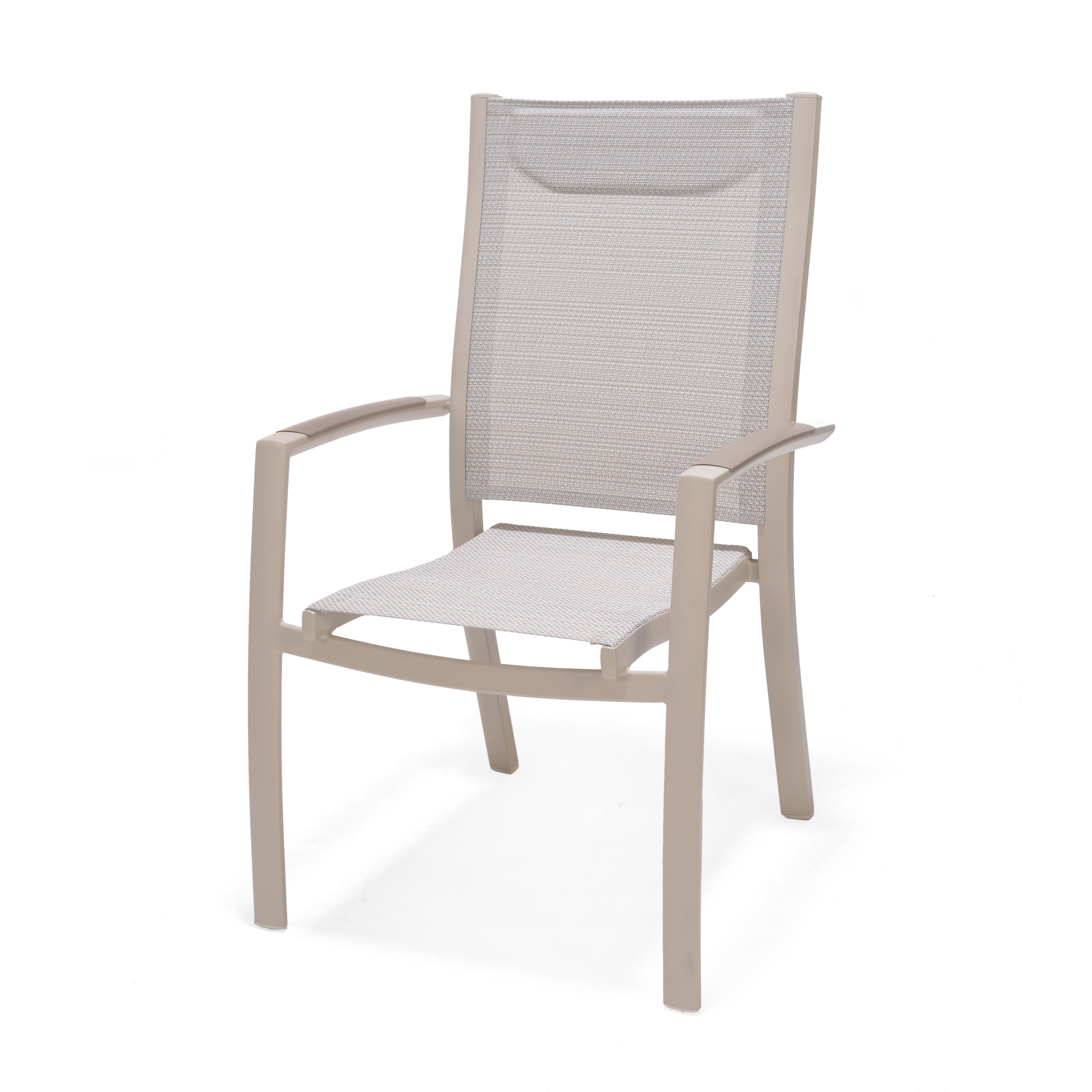 Outdoor Stapelstuhl Urbanite grau Textilene Aluminium