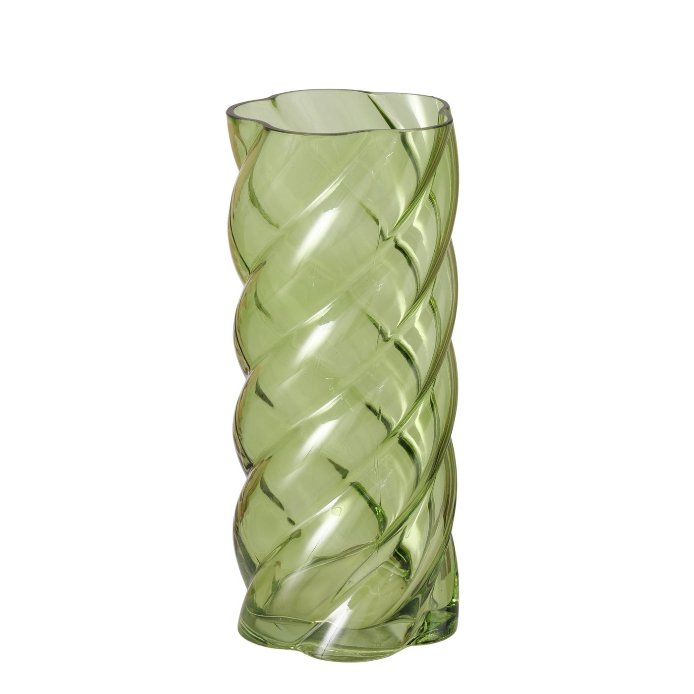 Vase Curvo grün Glas