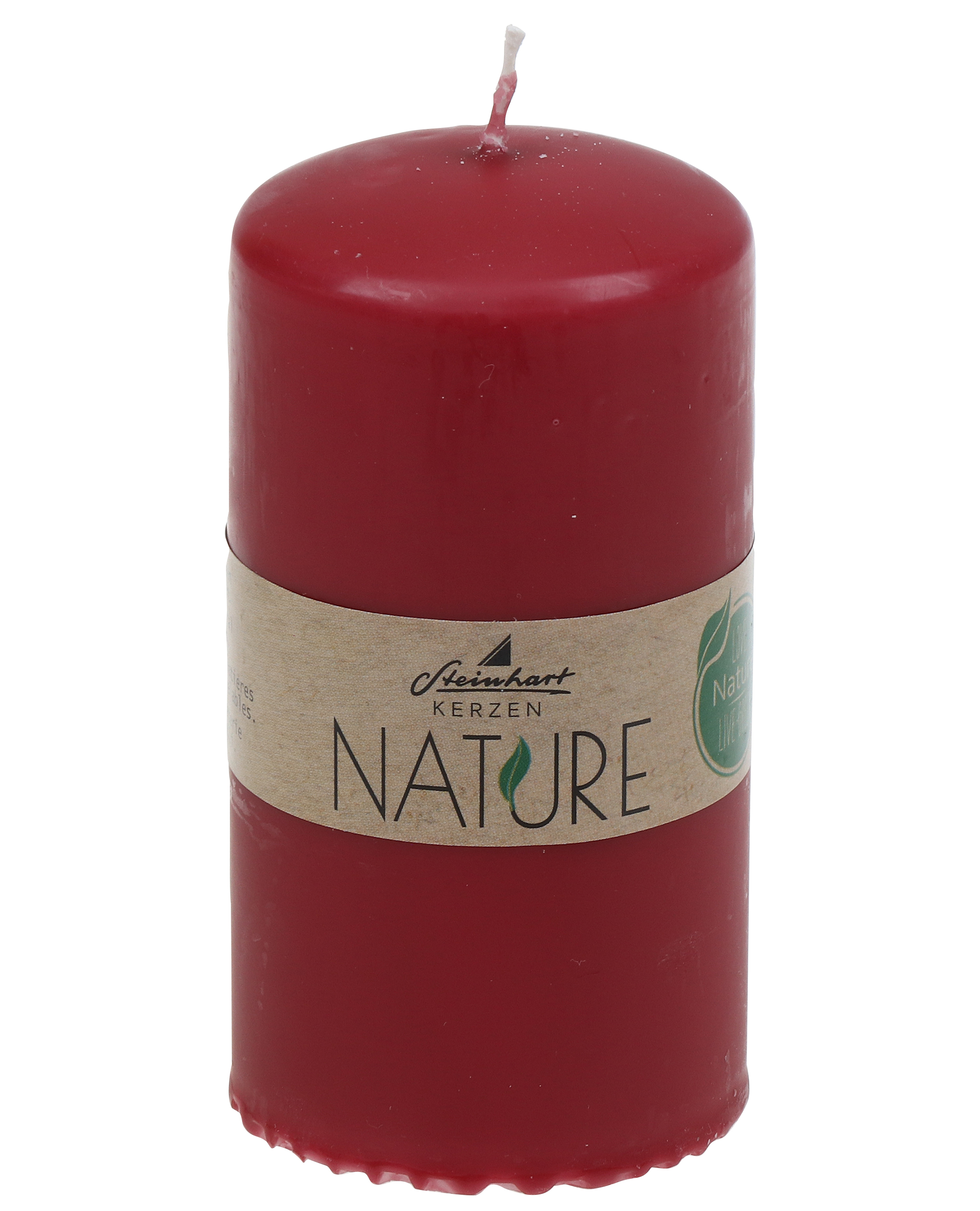 Kerze Nature Rot Wachs