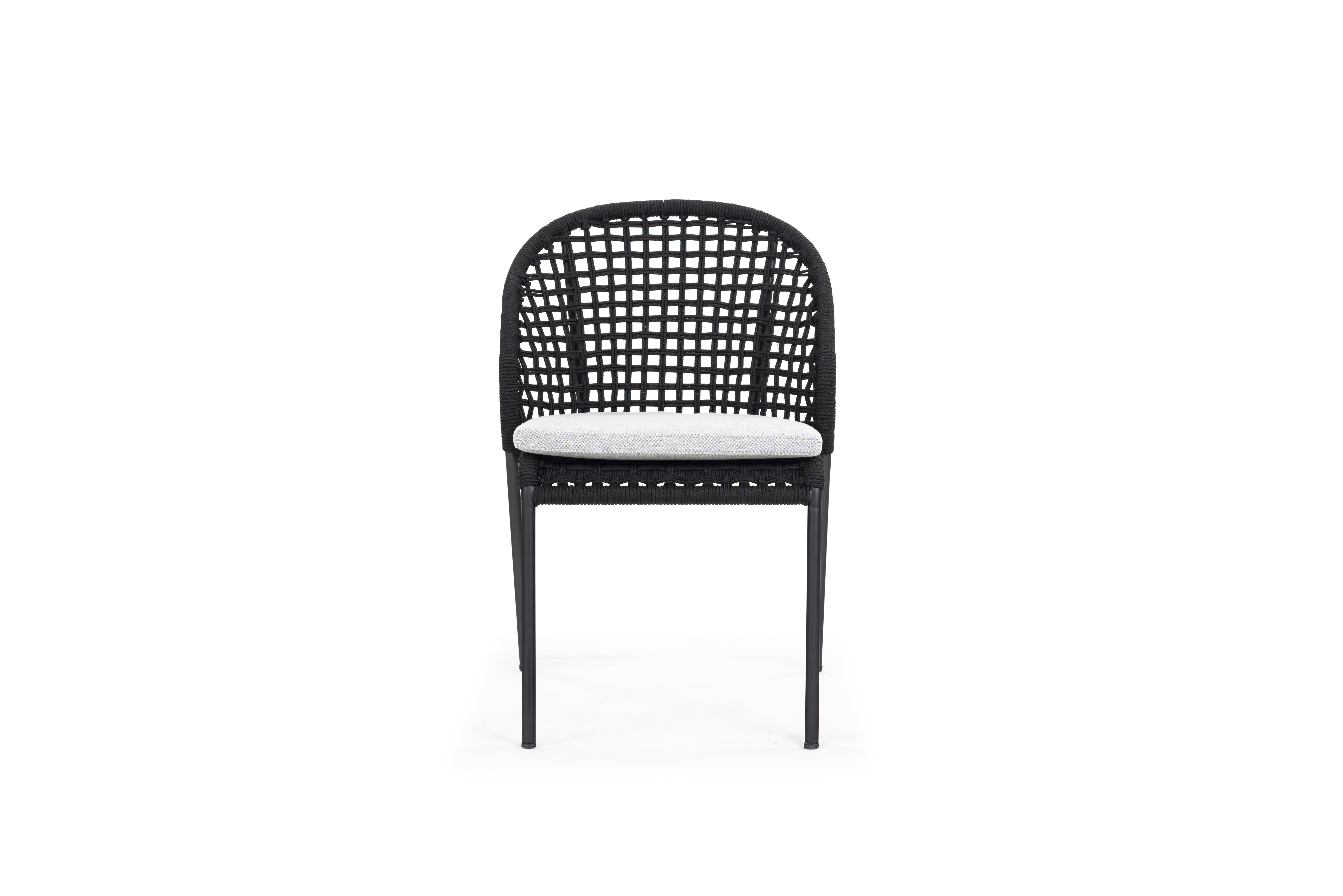 Outdoor Stuhl Loop grau schwarz Stahl Stoff
