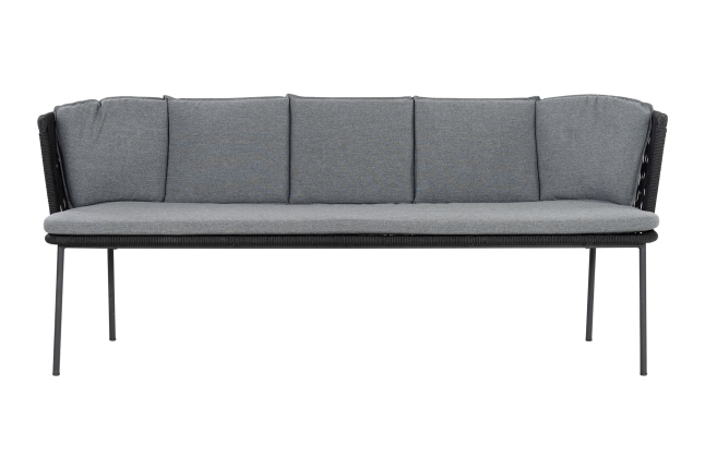 Outdoor Bank Touch grau schwarz Stahl Olefin