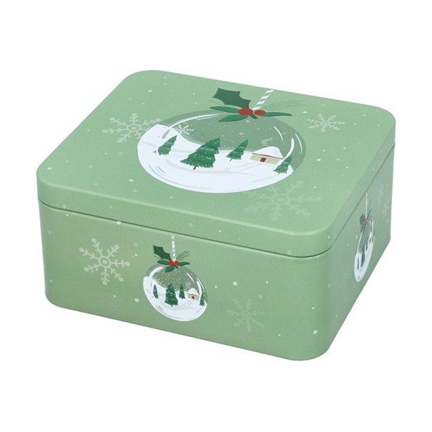 Gebäckdose Weihnachtsbaum M Weißblech grün