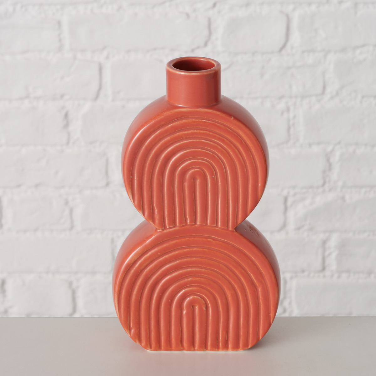Vaso in porcellana arancione Brenda