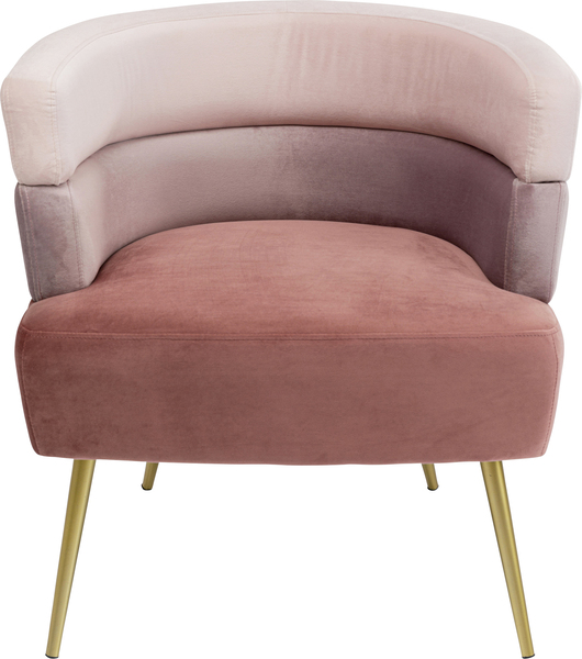 Sessel Sandwich gold pink Polyester Stahl Polyurethan