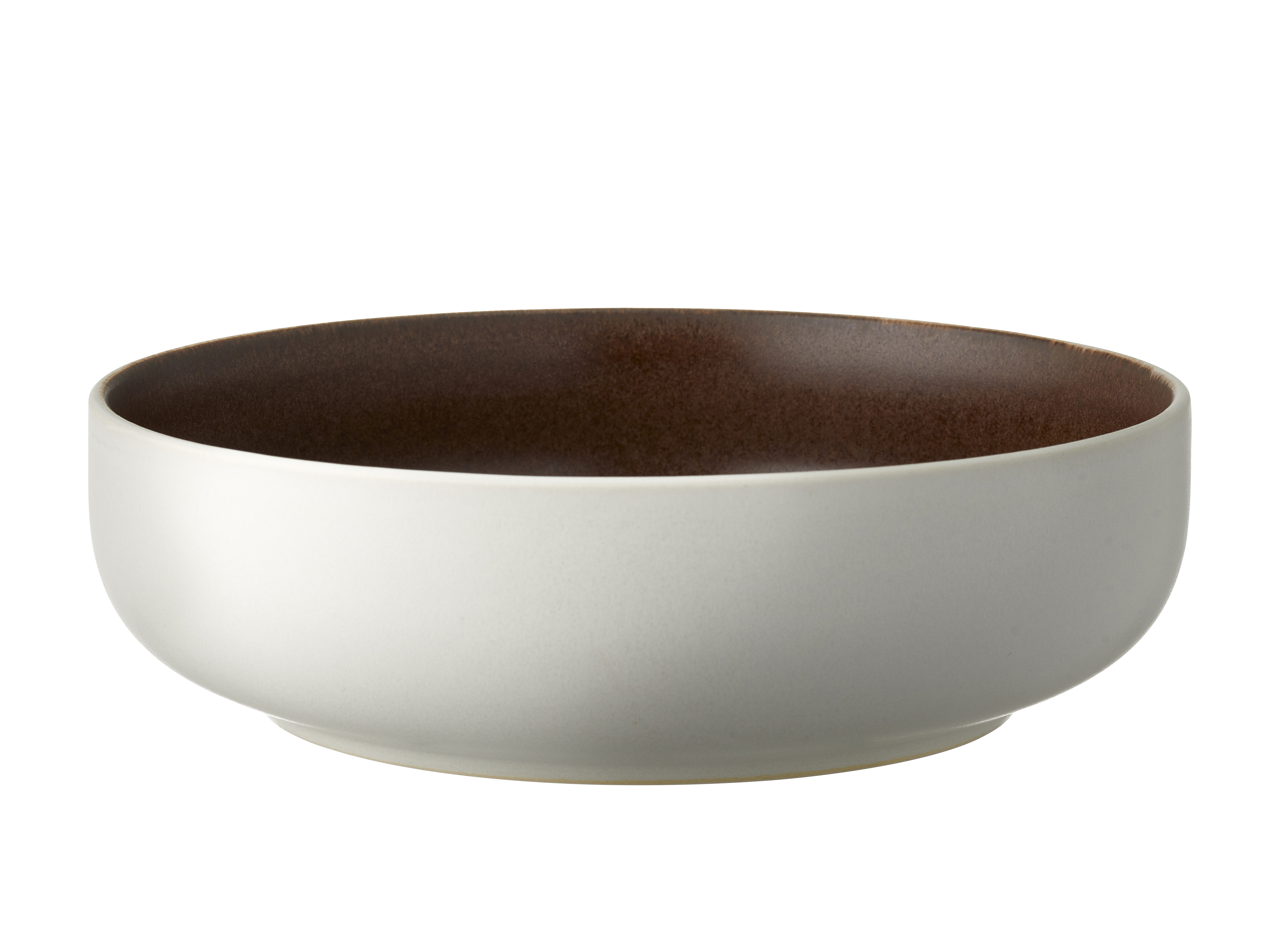 Piatto pasta North 19cm Gres bianco opaco/ corteccia opaca