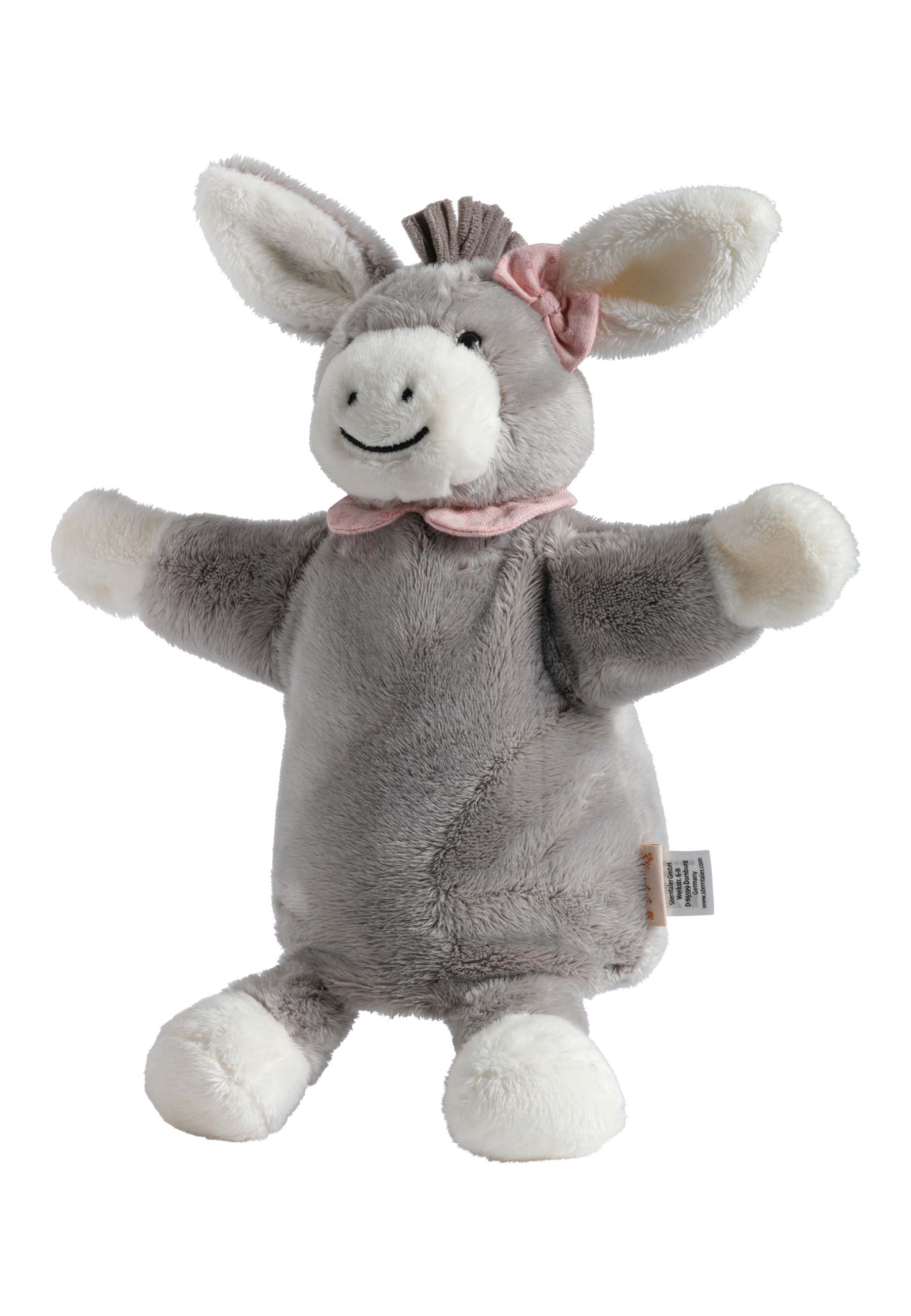 Handpuppe grau Mädchen