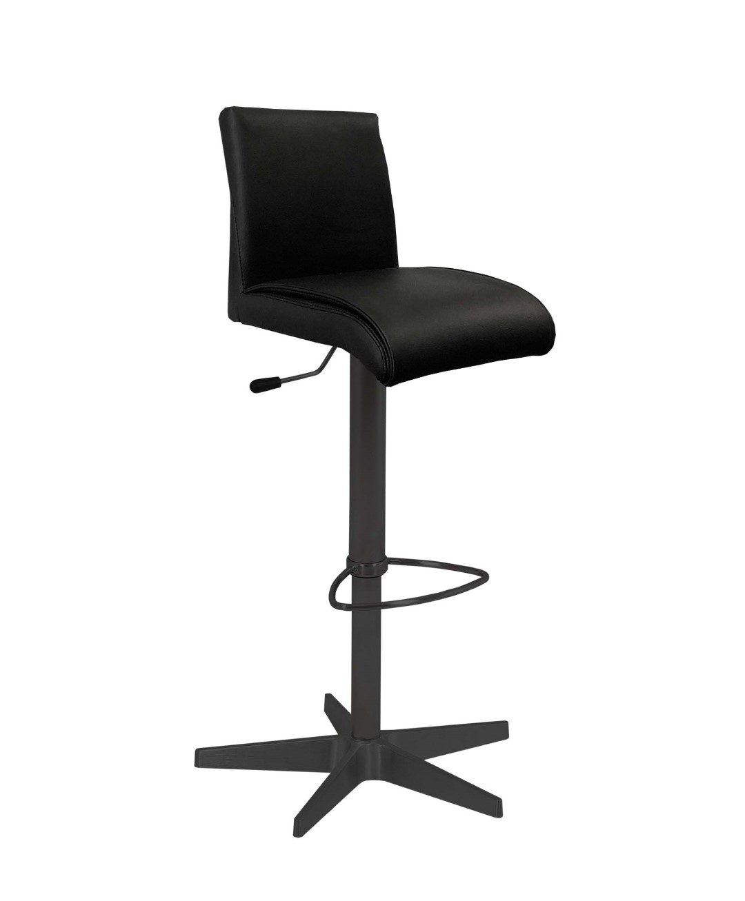 Sgabello da bar Interliving 5122 nero LEA-TEX