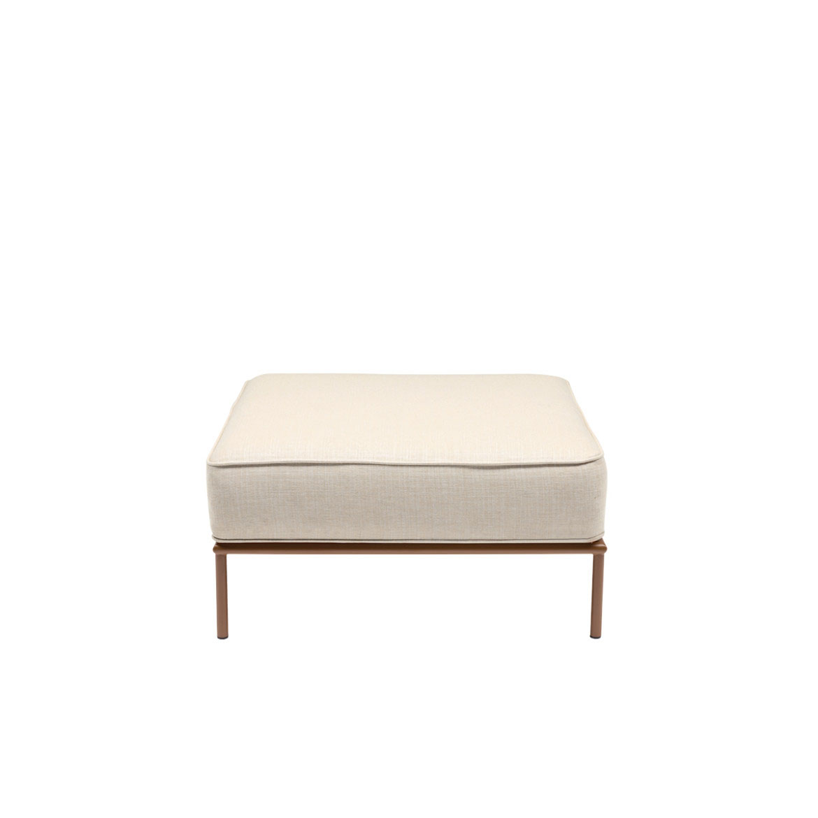 Outdoor Hocker Flap beige Stoff Stahl