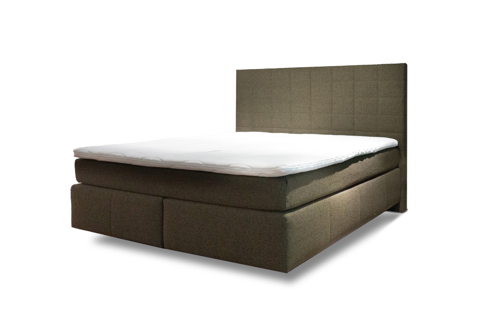 Bett Prag braun Stoff