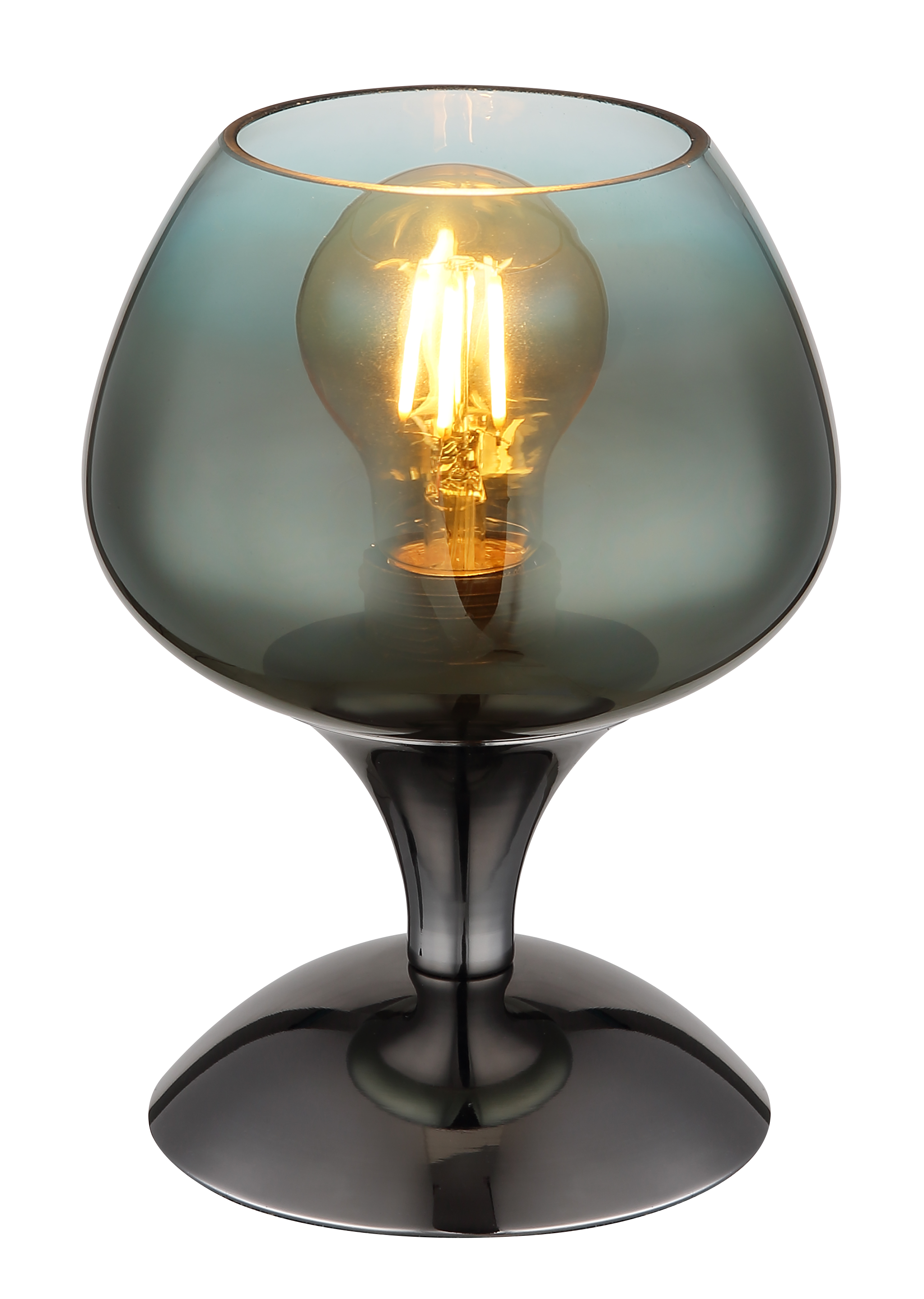 Tishcleuchte Maxy grün schwarz Glas Metall