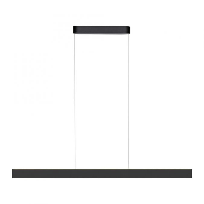 Lampada a sospensione Q-Stretto in metallo nero