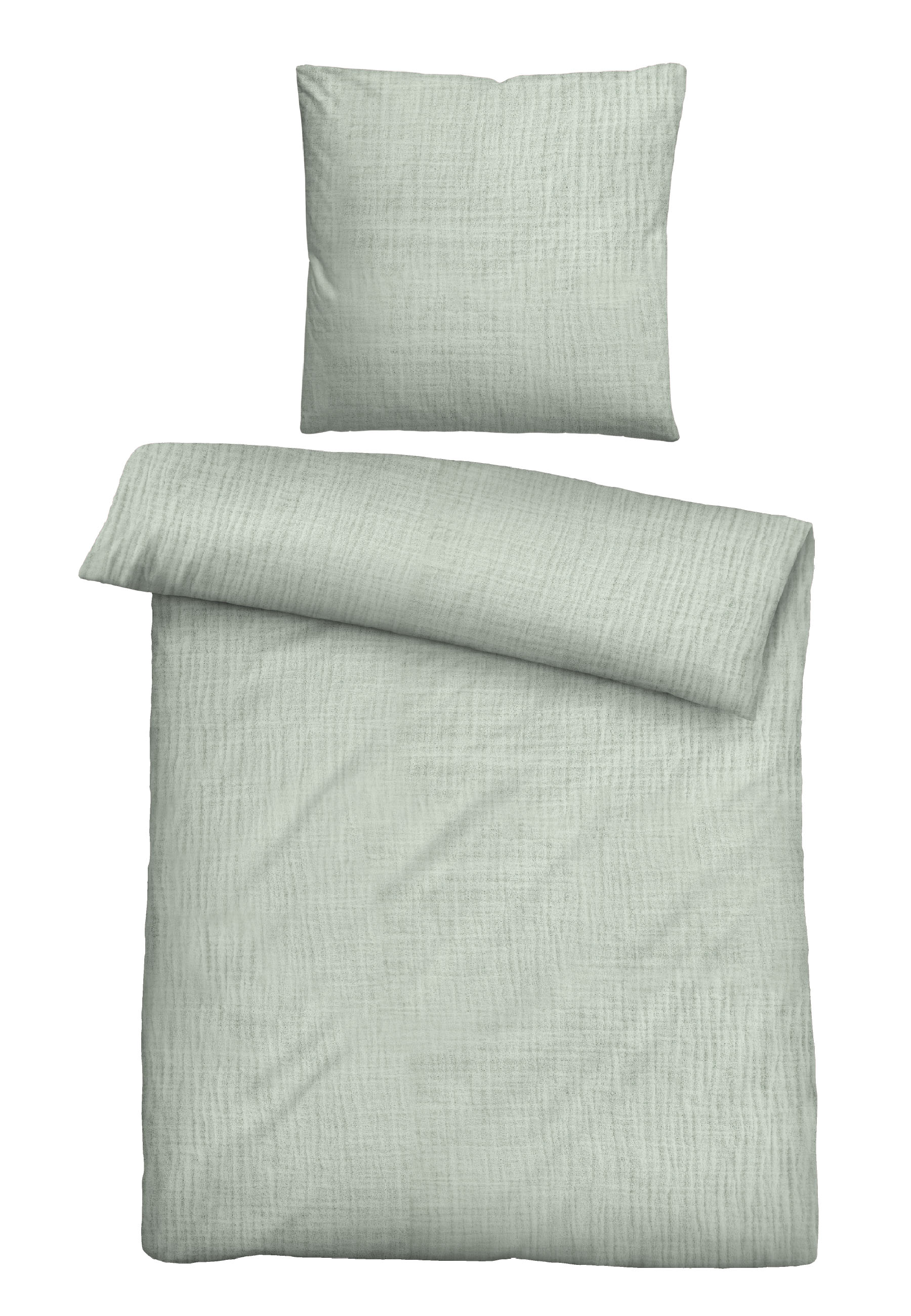 Bettwäsche Musselin grün Textil