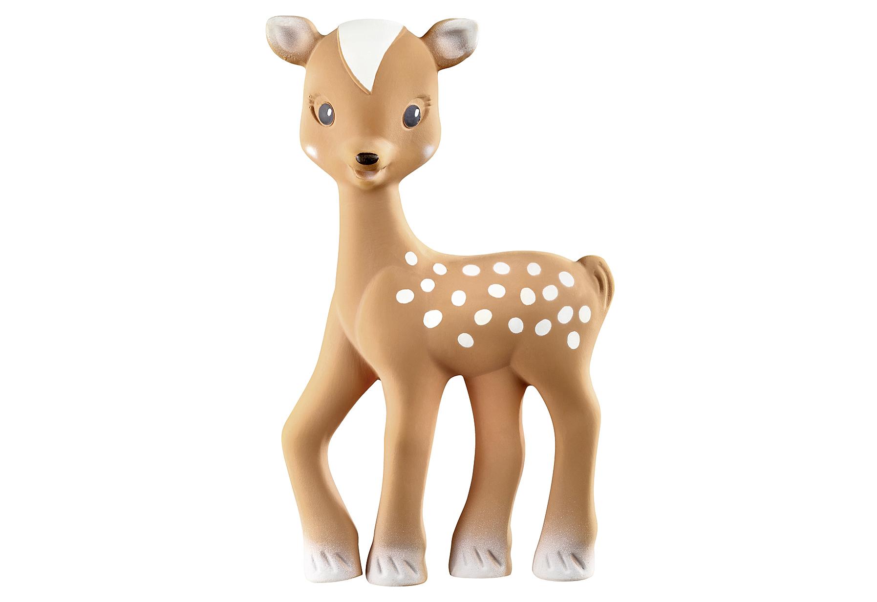 "Fan Fan" das kleine Rehkitz Sophie la Giraffe braun 100% Naturkautschuk