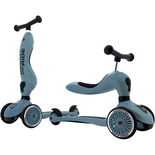 Scoot and Ride Highwaykick 1 Cabrio Roller stahlgrau