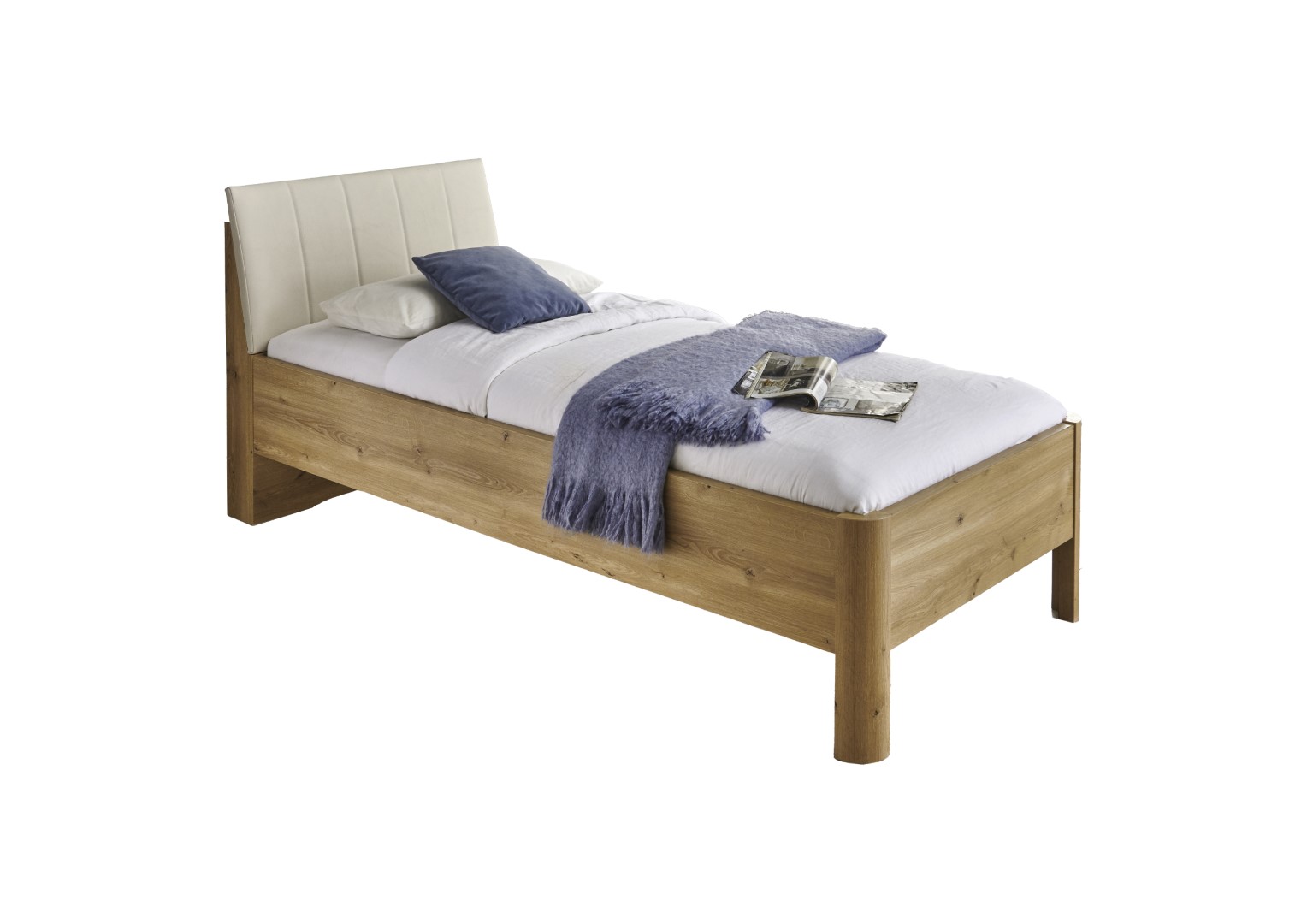 Letto Berna in similpelle rovere marrone