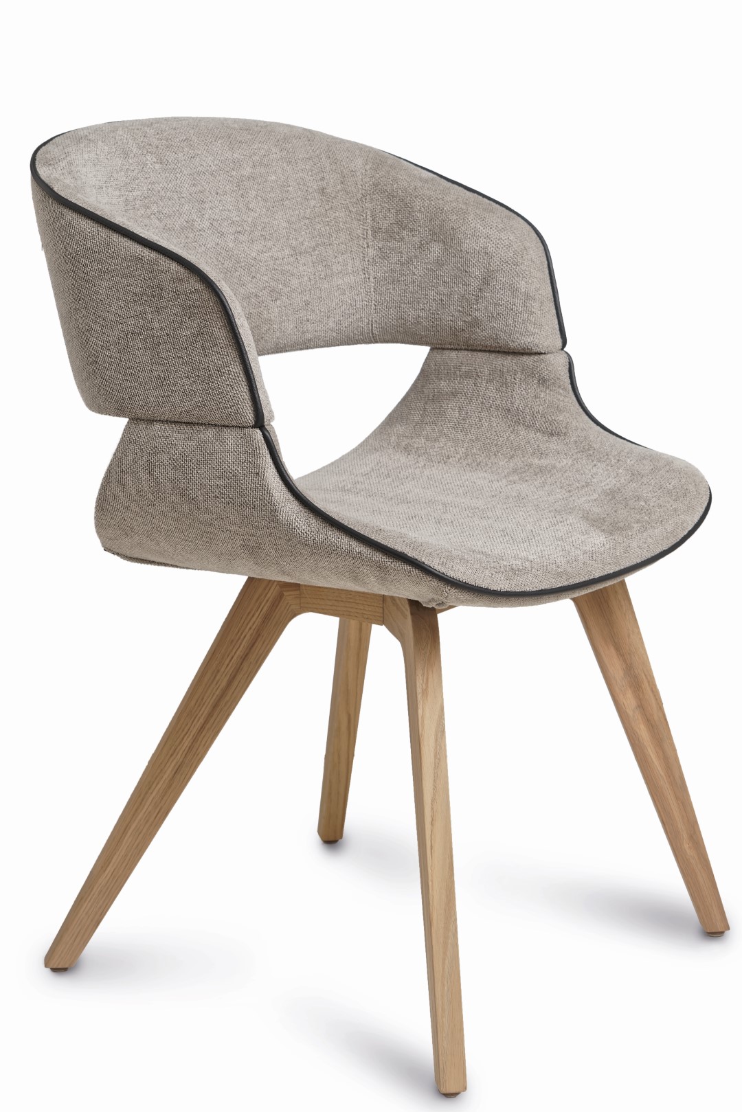 Sedia VLacera in tessuto verde legno