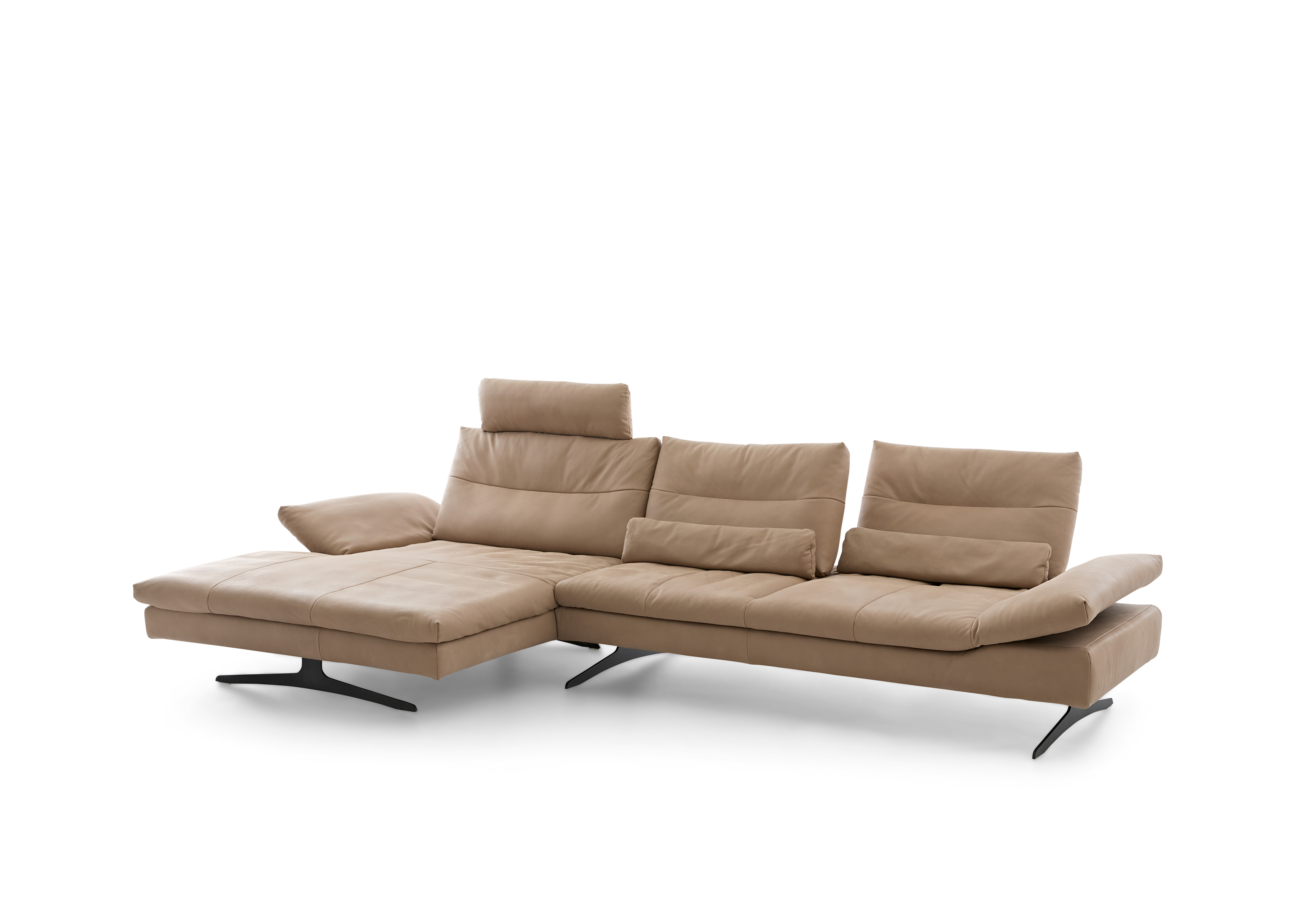 Ecksofa Seventy5 sand Leder