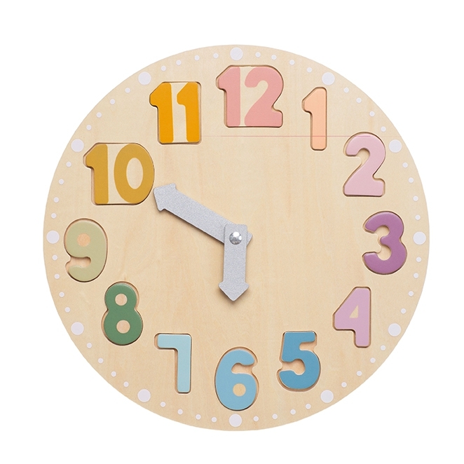 Puzzle Uhr Jabadabado mehrfarbig Holz