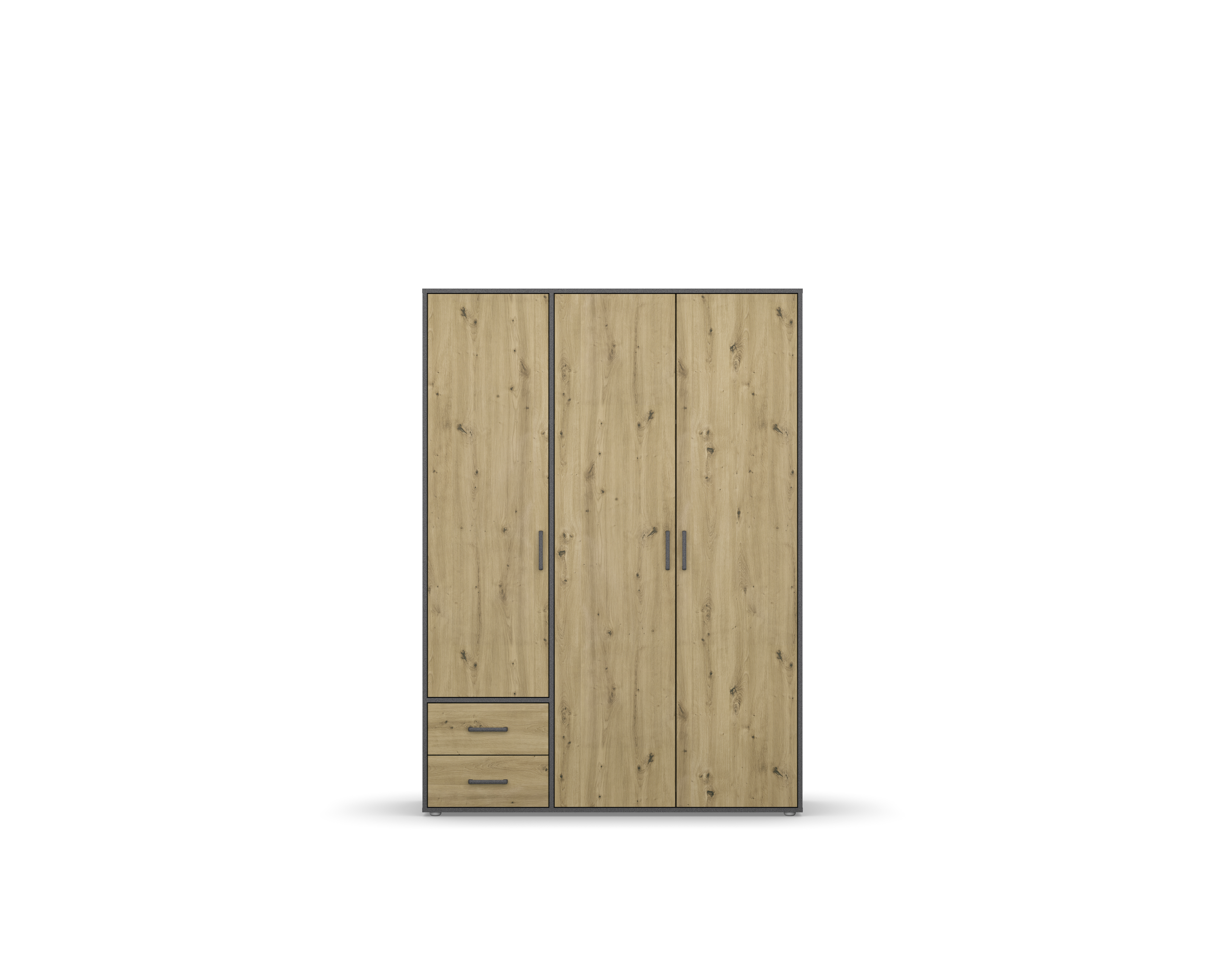 Drehtürenschrank Voyager braun grau Holz