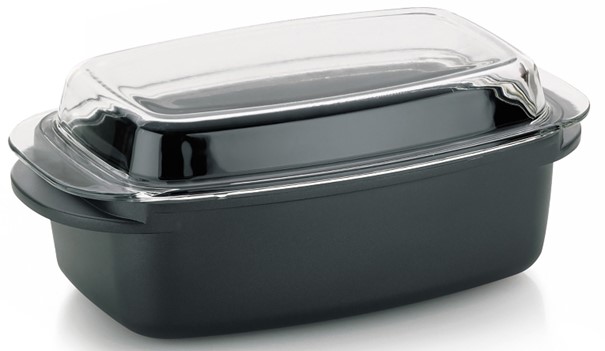 Rechteckbräter Kerros schwarz Aluguss