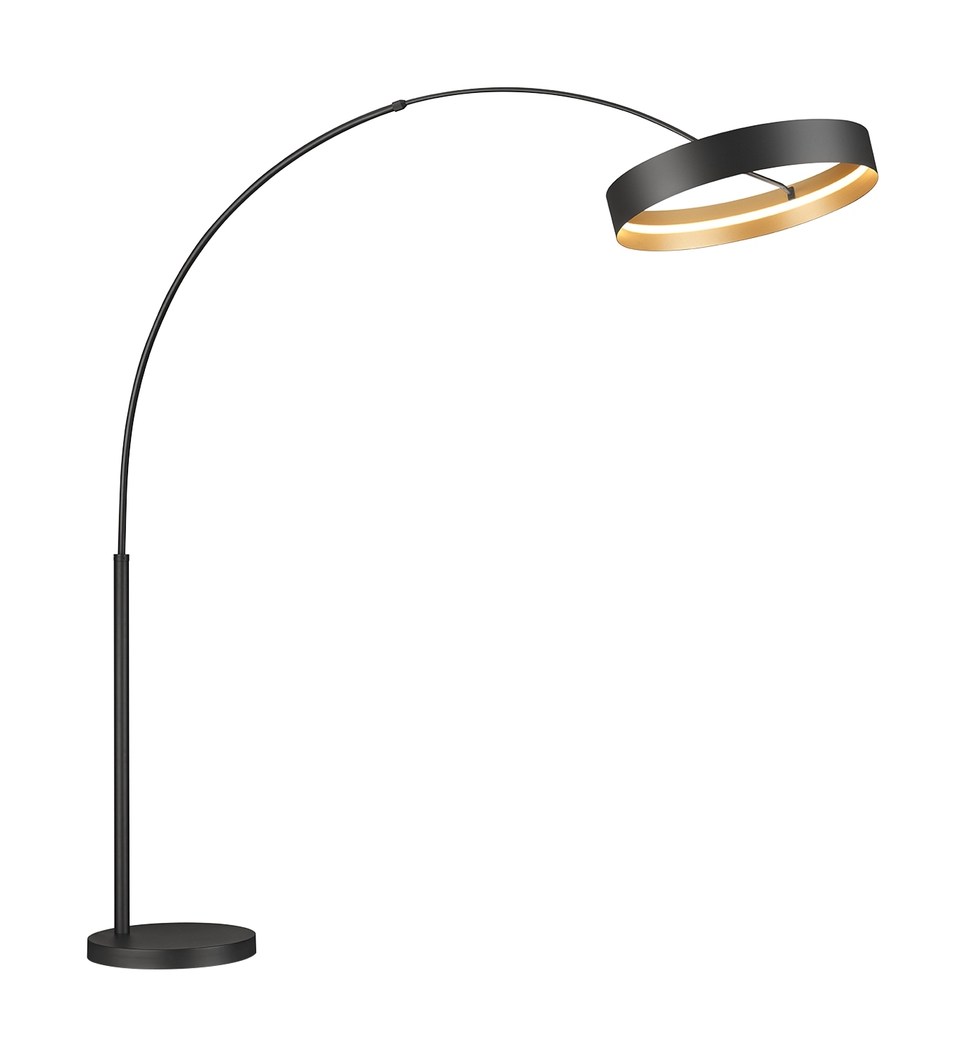 Stehleuchte Loop schwarz gold Metall
