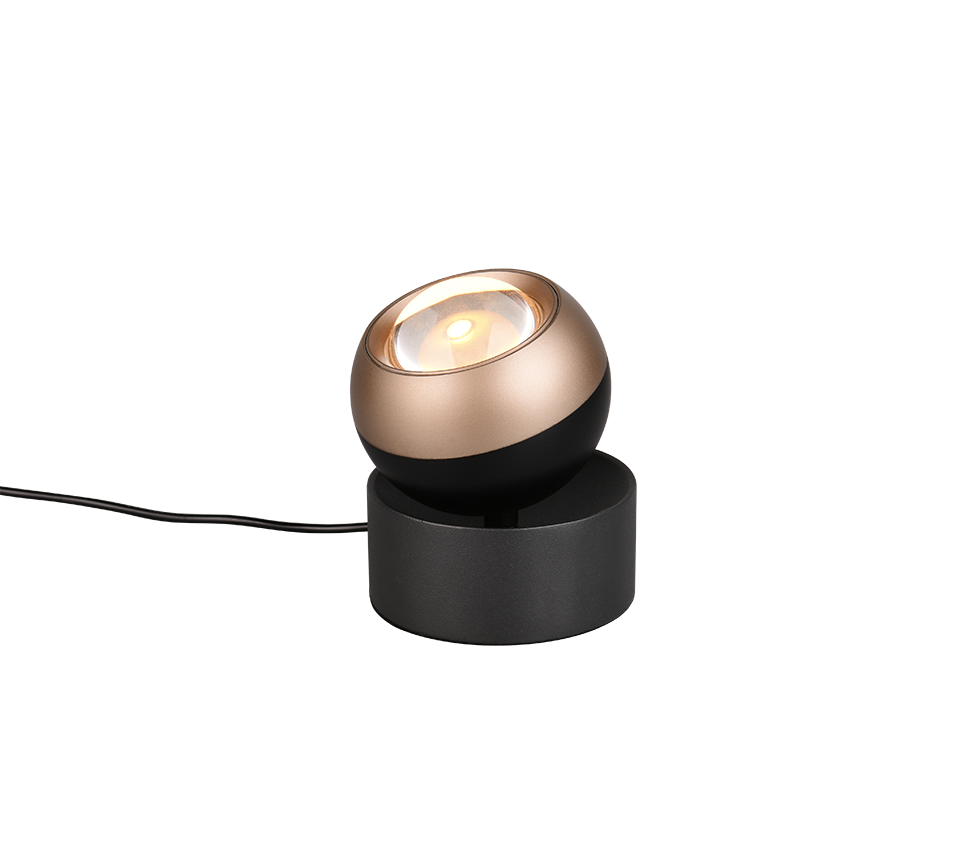 Tischleuchte Orbit  schwarz matt Metall