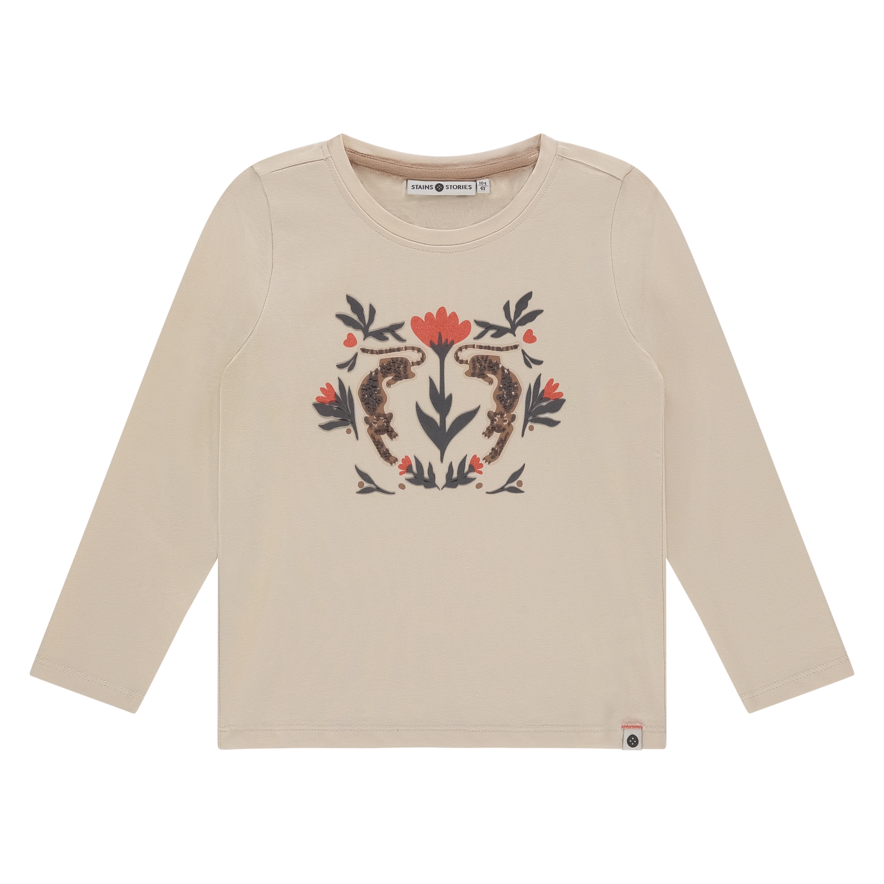 Camicia a maniche lunghe Girls Stains and Stories beige cotone elastan