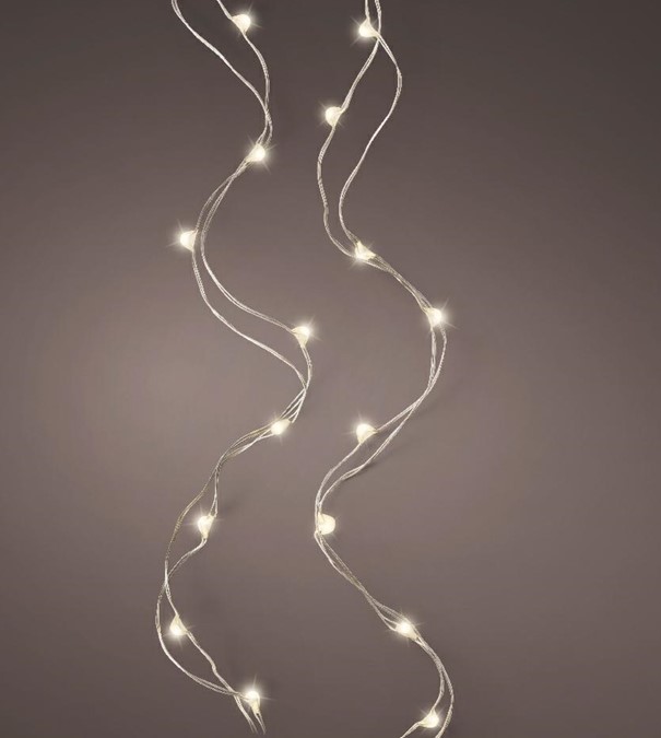 Lichterkette Micro LED warmes weiß PVC