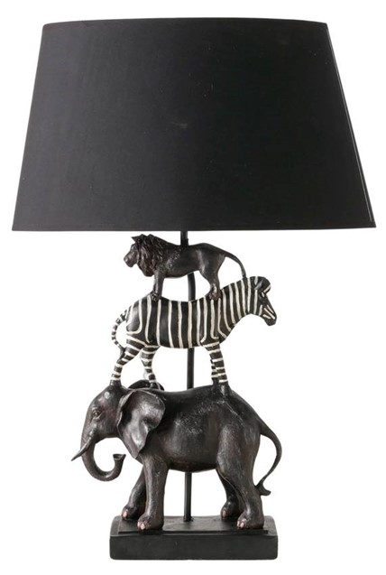 Tischleuchte Zumo schwarz Kunststoff