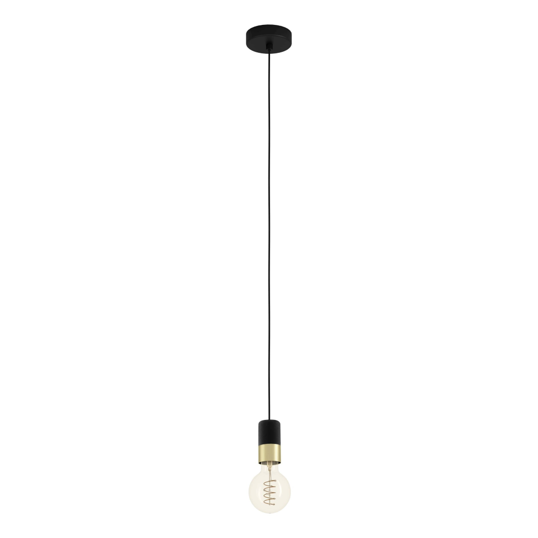 Lampada a sospensione Roomio No.9801 in metallo nero