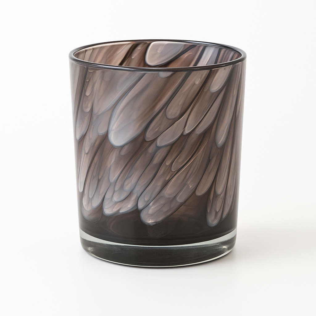 Windlicht Batos schwarz Glas