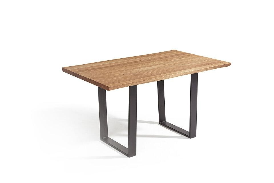 Esstisch Oviedo braun Wildeiche Metall