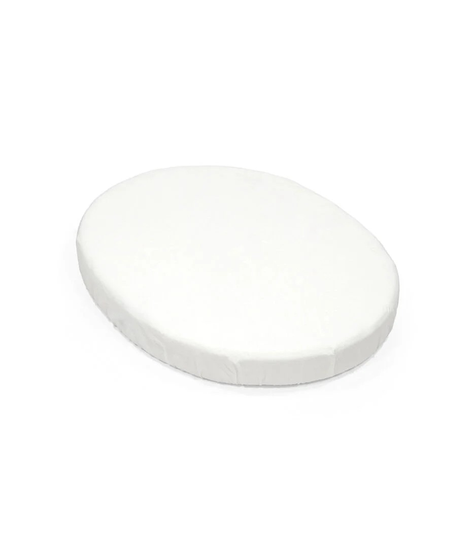 Lenzuolo a pieghe Sleepi Mini in cotone bianco