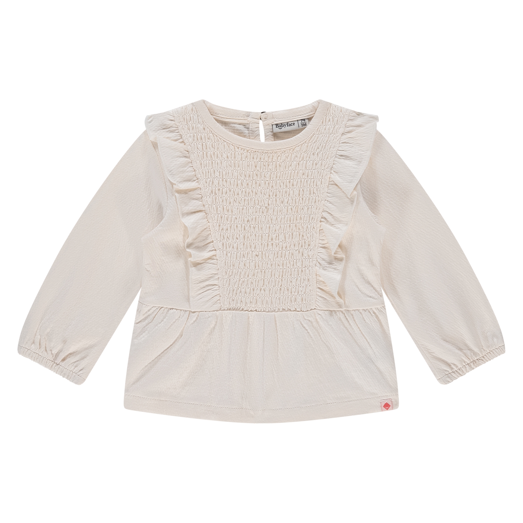 Camicetta Girls Babyface beige cotone poliestere elastan