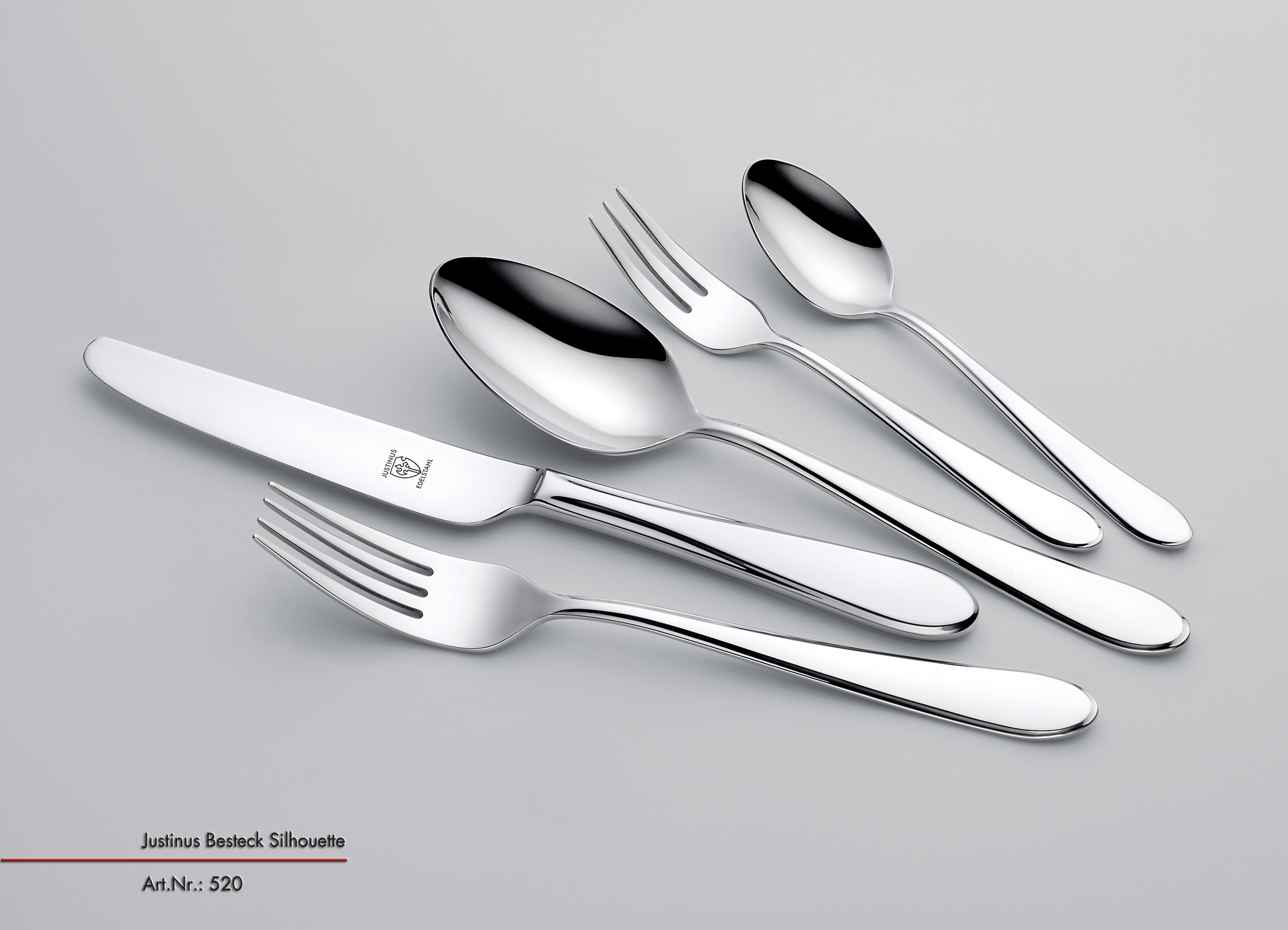 Set di posate Silhouette 60 in acciaio inox argento