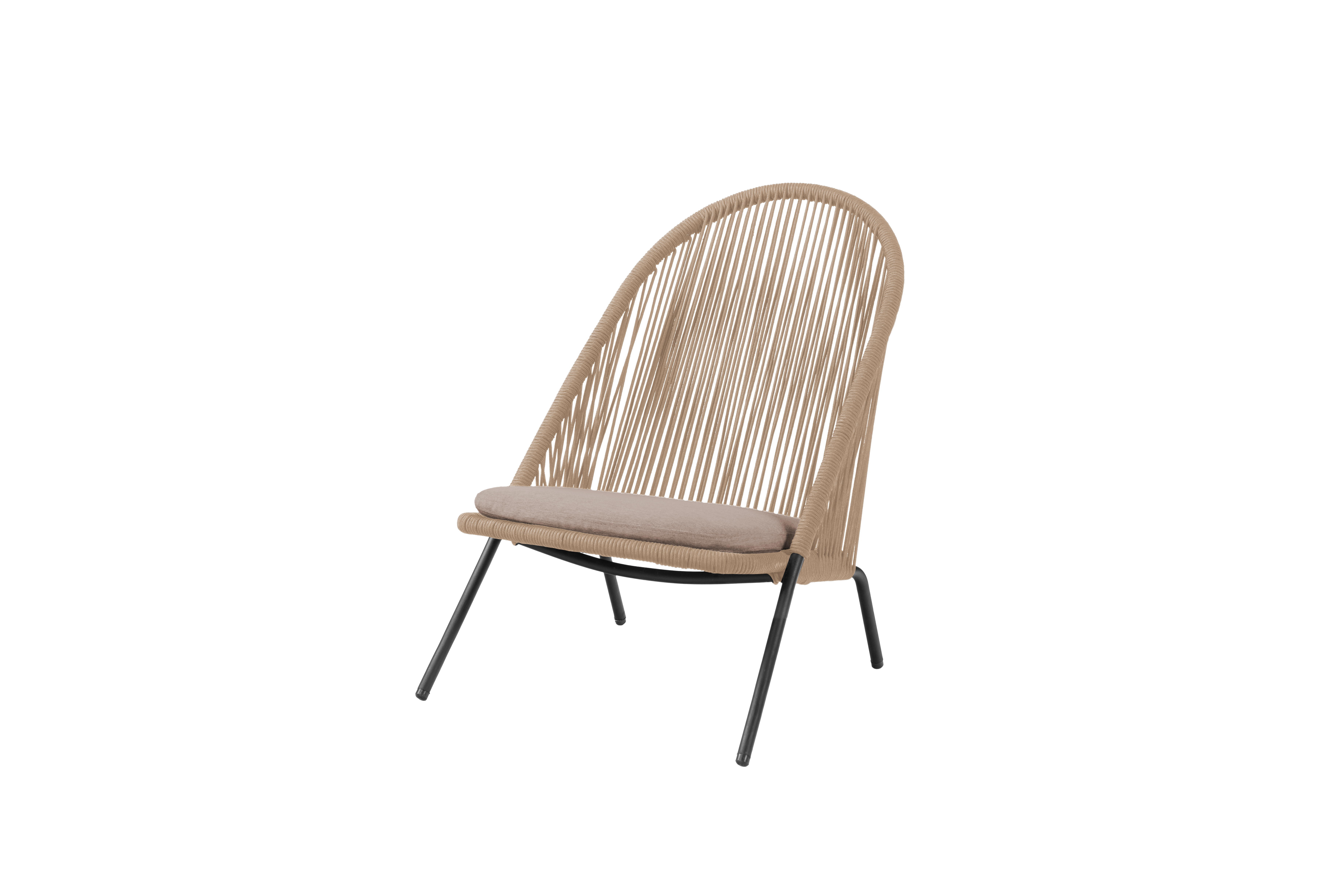Outdoor Loungesessel Bella grau Stahl Stoff