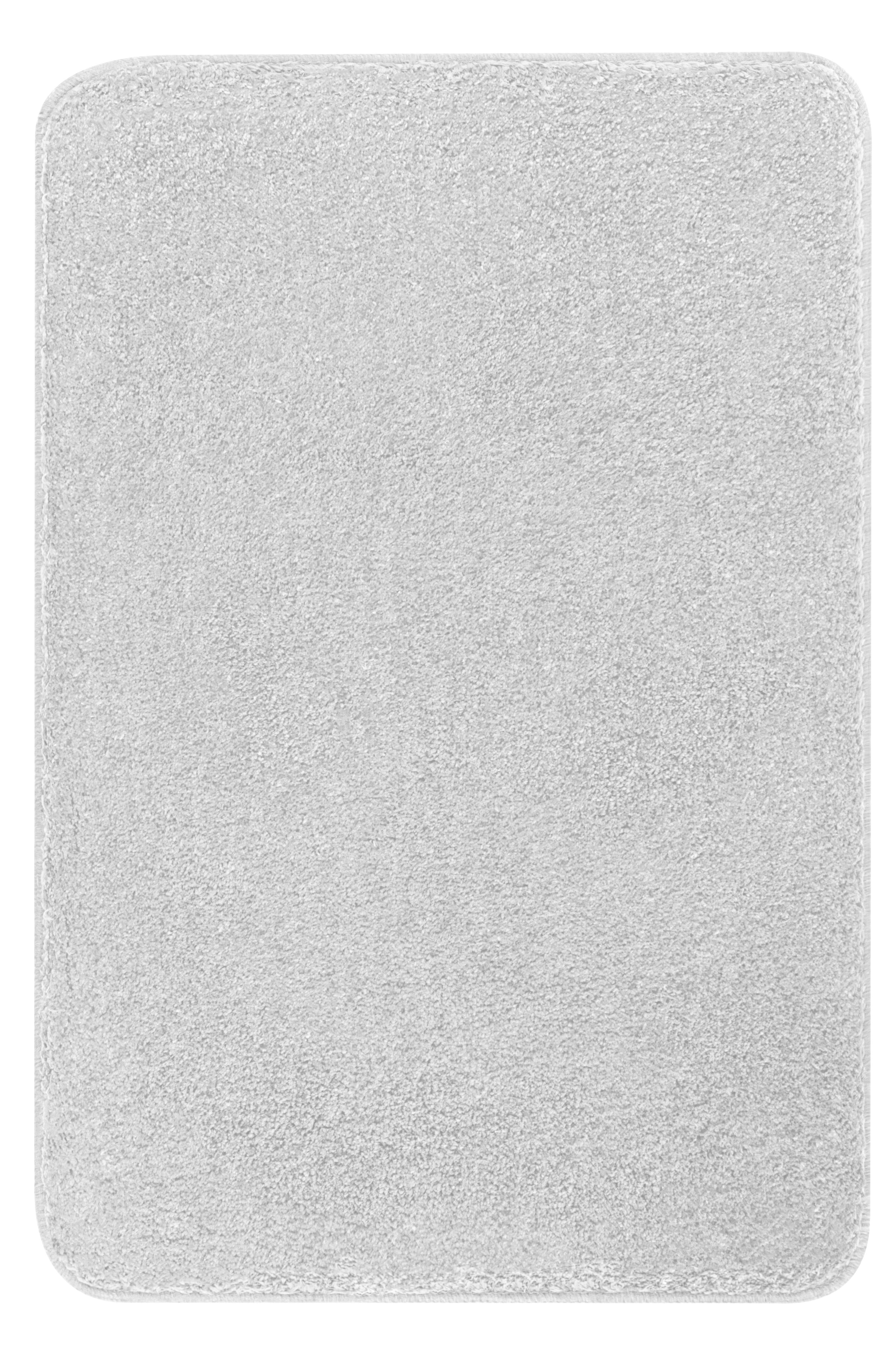 Tappeto da bagno Meadow in poliestere grigio argento