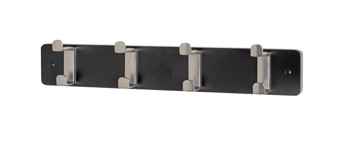 Wandgarderobe Freddy schwarz MDF Metall