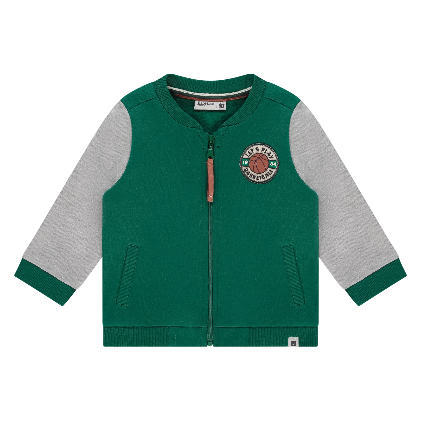 Camicia a maniche lunghe babyface verde cotone elastan