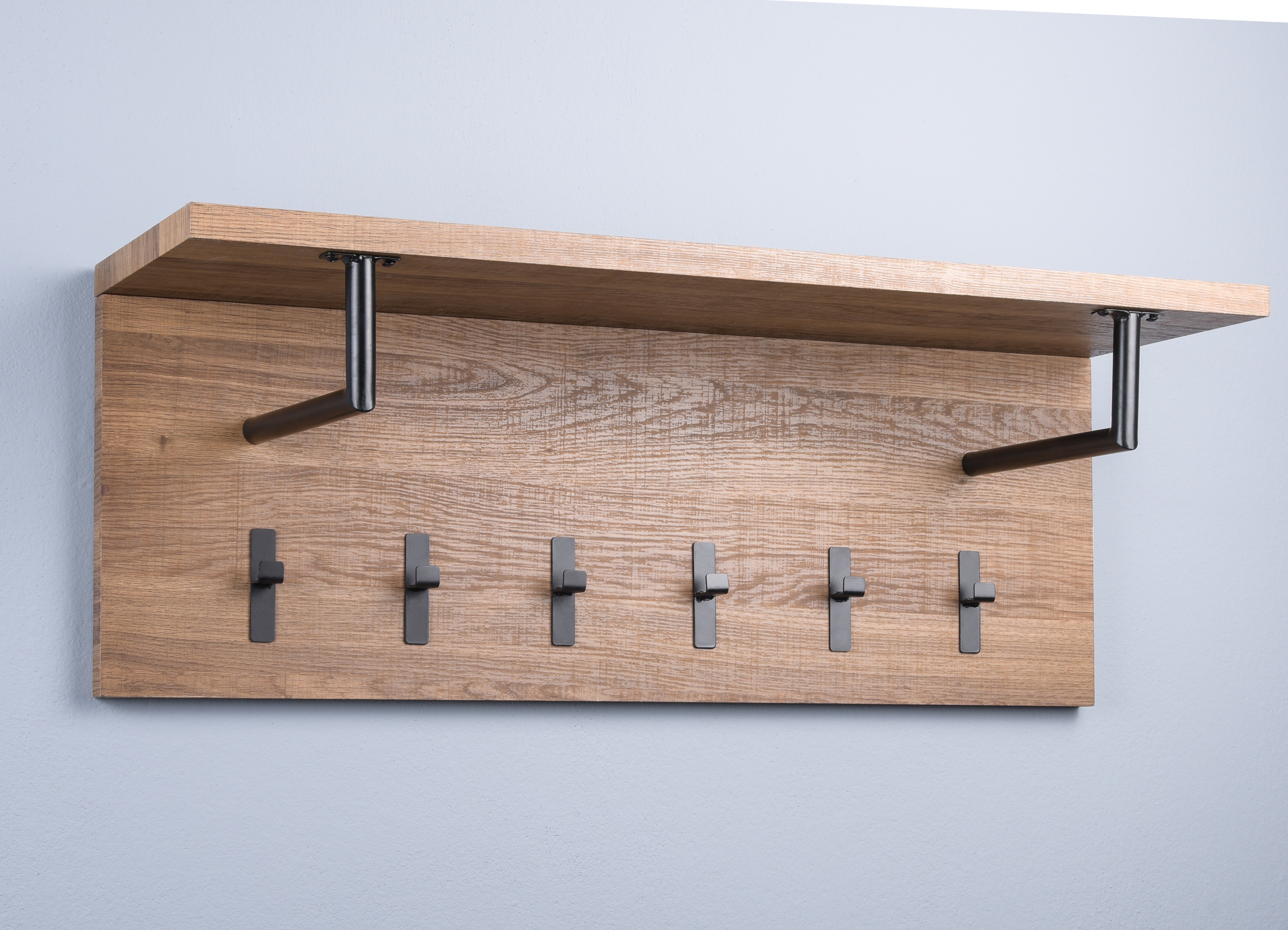 Garderobe Surat MDF Eiche braun Holzwerkstoff