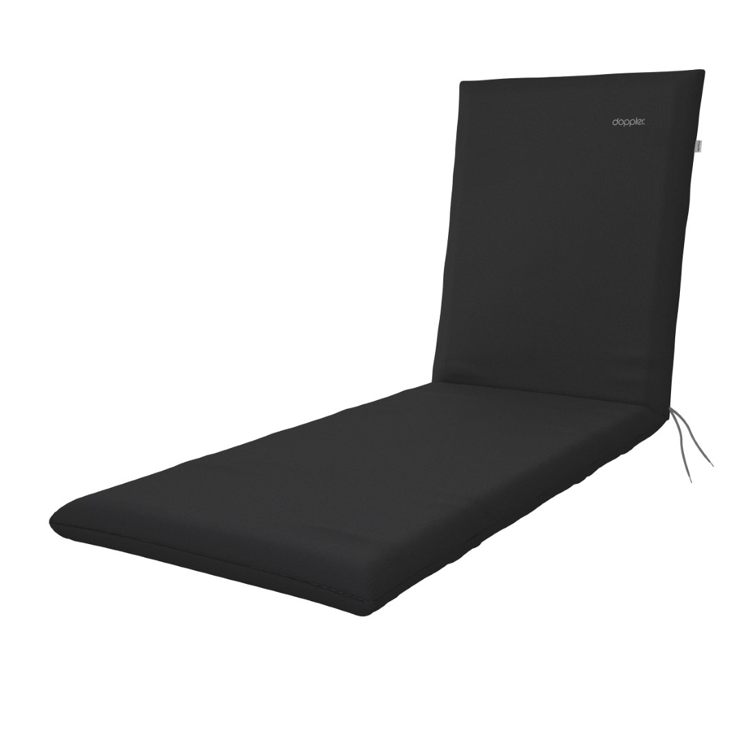 Outdoor Polster Rollliege Nature schwarz Stoff