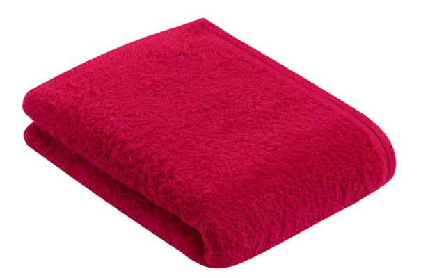 Duschtuch Vegan Life rot Frottee