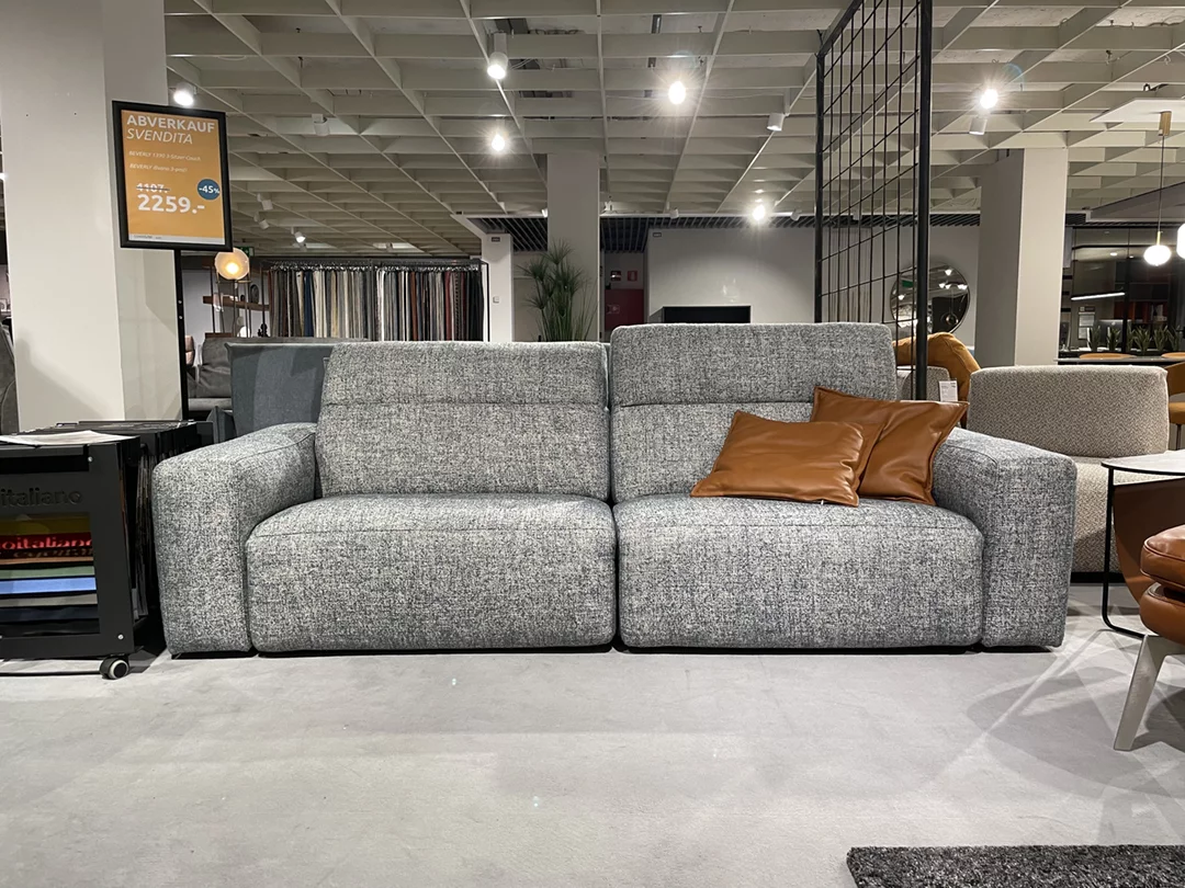 EGOITALIANO Sofa 3-Sitzer Beverly grau  