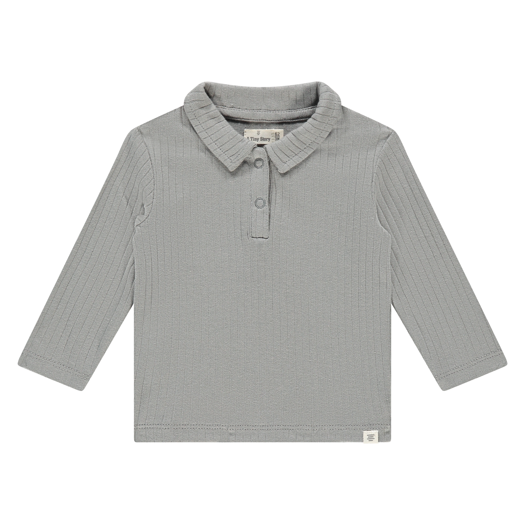 Baby A Tiny Story camicia a maniche lunghe grigio cotone modal spandex