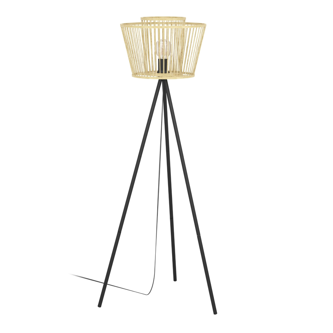 Lampada da terra Roomio No.9804 bambù naturale metallo