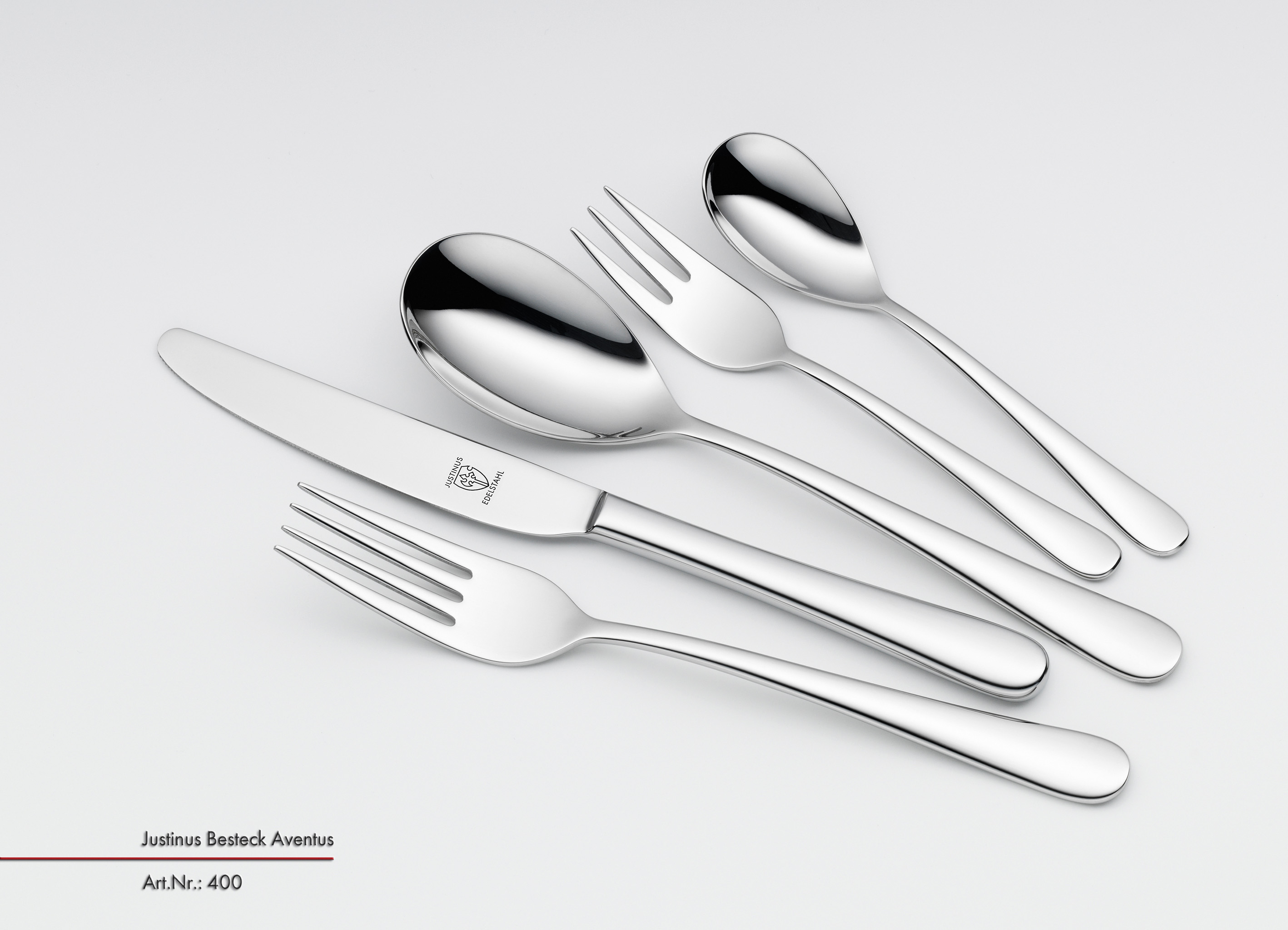 Set di posate Aventus da 30 pezzi in acciaio inox argento