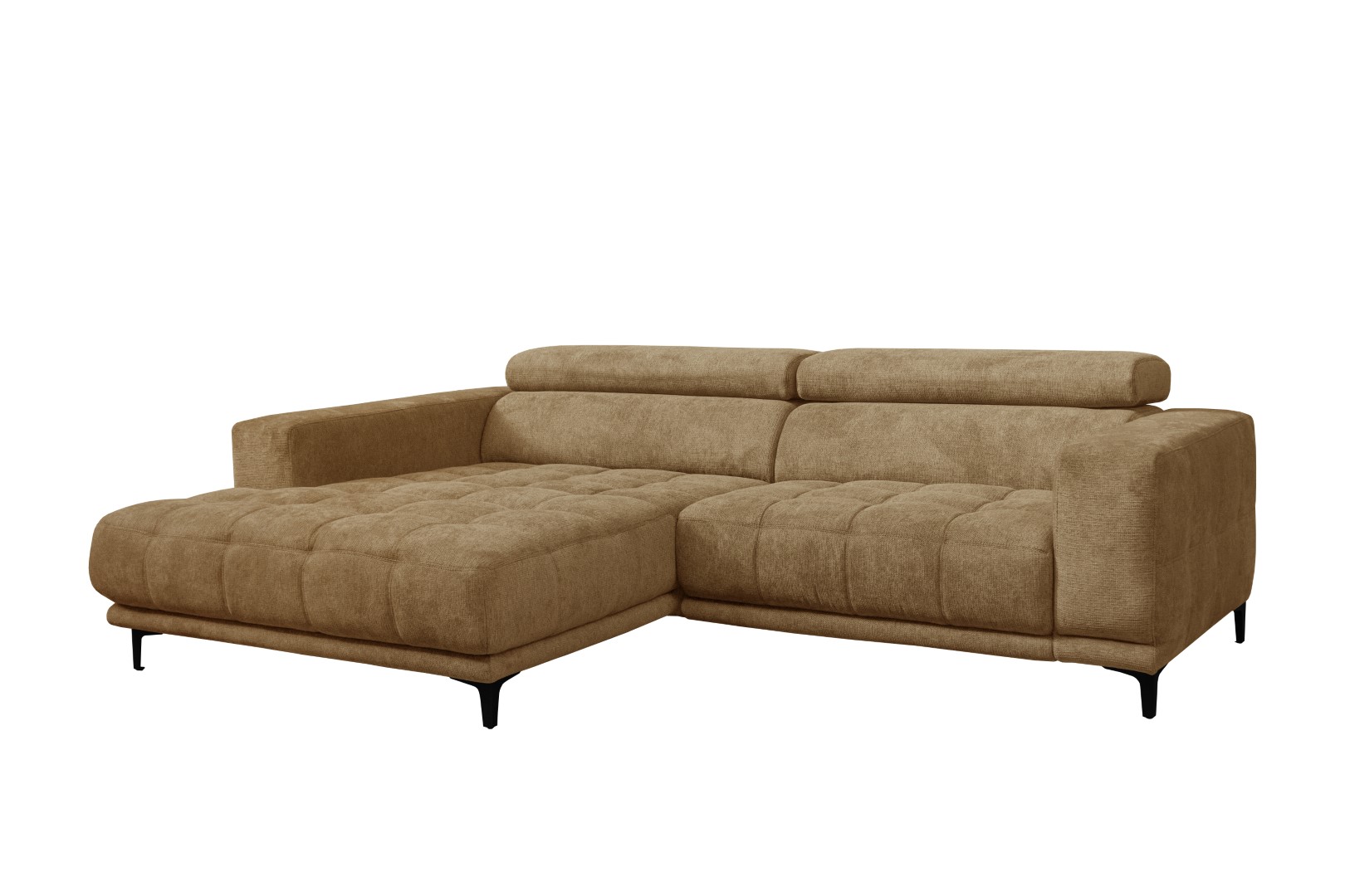 Ecksofa 7536 braun Stoff