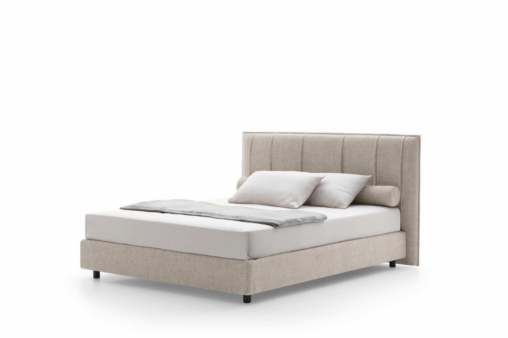 Polsterbett Folder beige Stoff