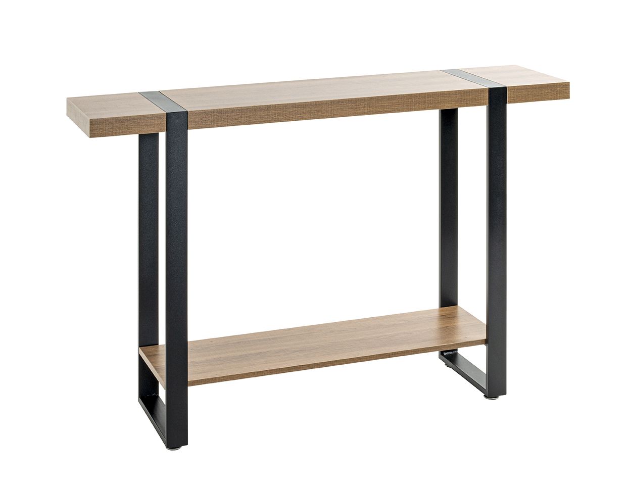 Beistelltisch Saragossa braun schwarz Holz Metall